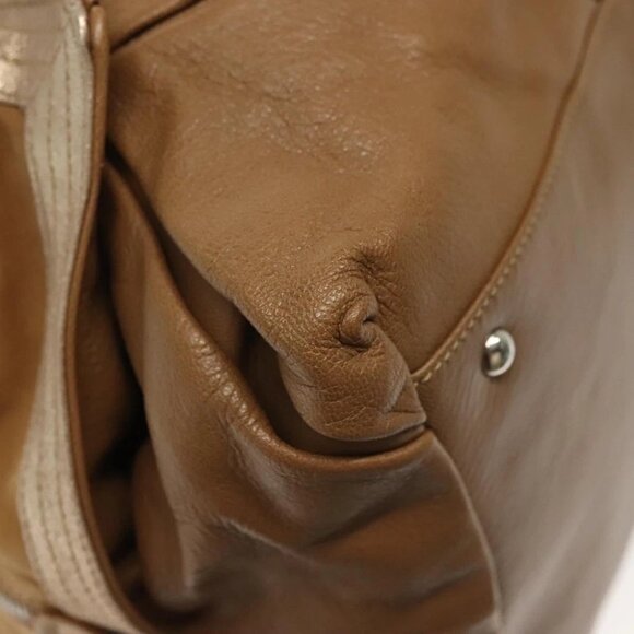 Salvatore Ferragamo Hand Bag Leather Brown Silver Auth BA5508 - Picture 11 of 16